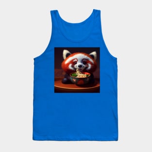 Kawaii Red Panda Eating Ramen Tank Top